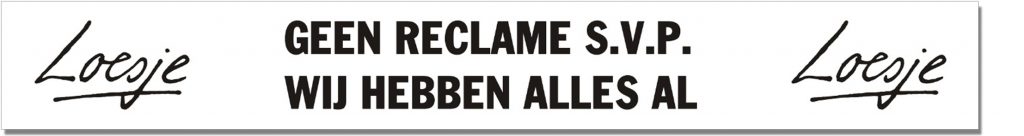 brievenbussticker loesje nee nee