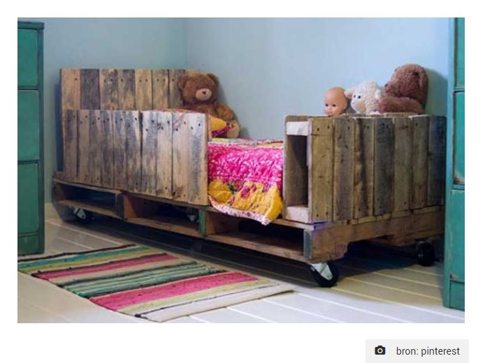 pallets hergebruiken voor kinderbed